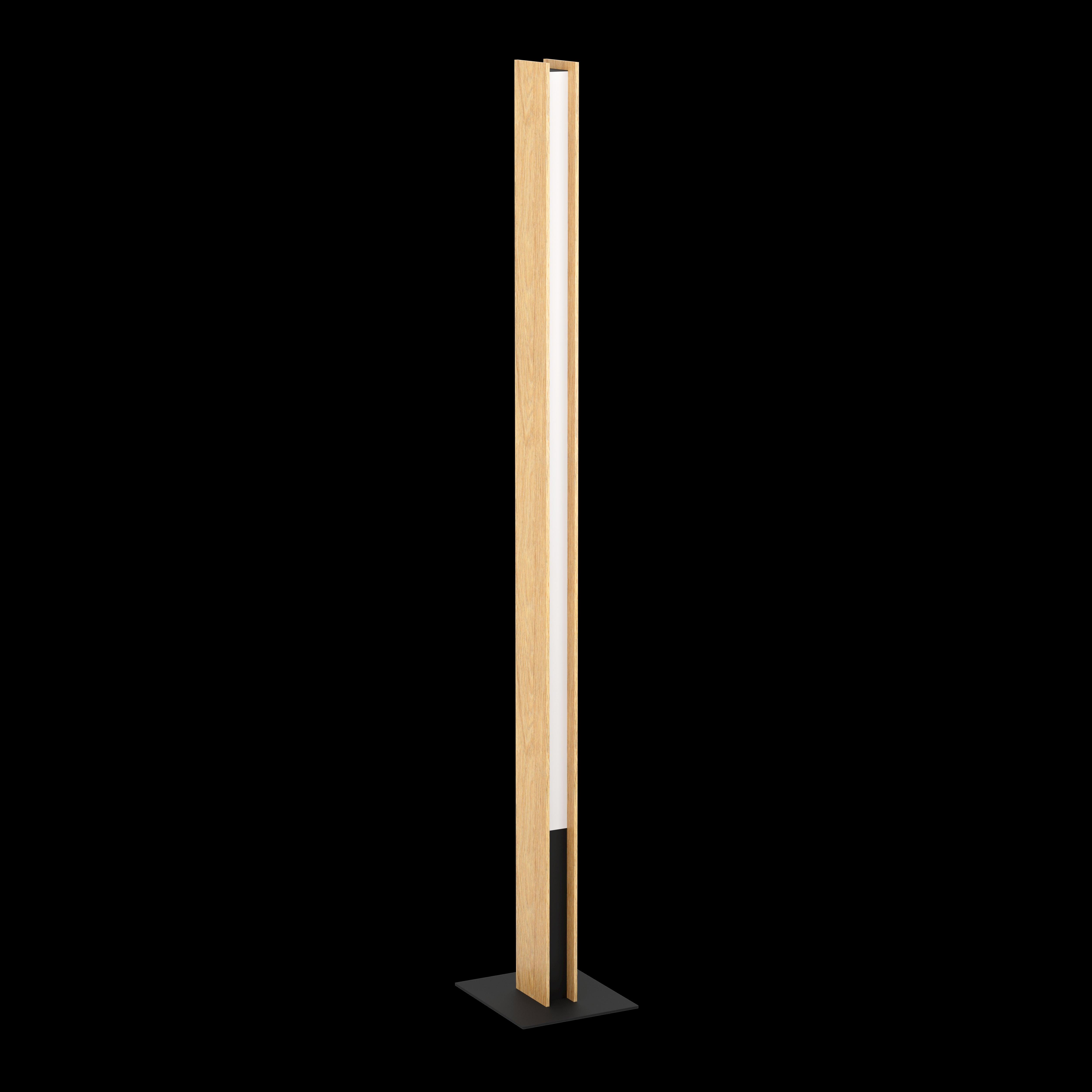 Eglo Connect Anchorena Z Smart LED Wooden Modern Floor Lamp - WiFi & App Controlled Dimmable Lighting for Living Room, Bedroom & Office Decor