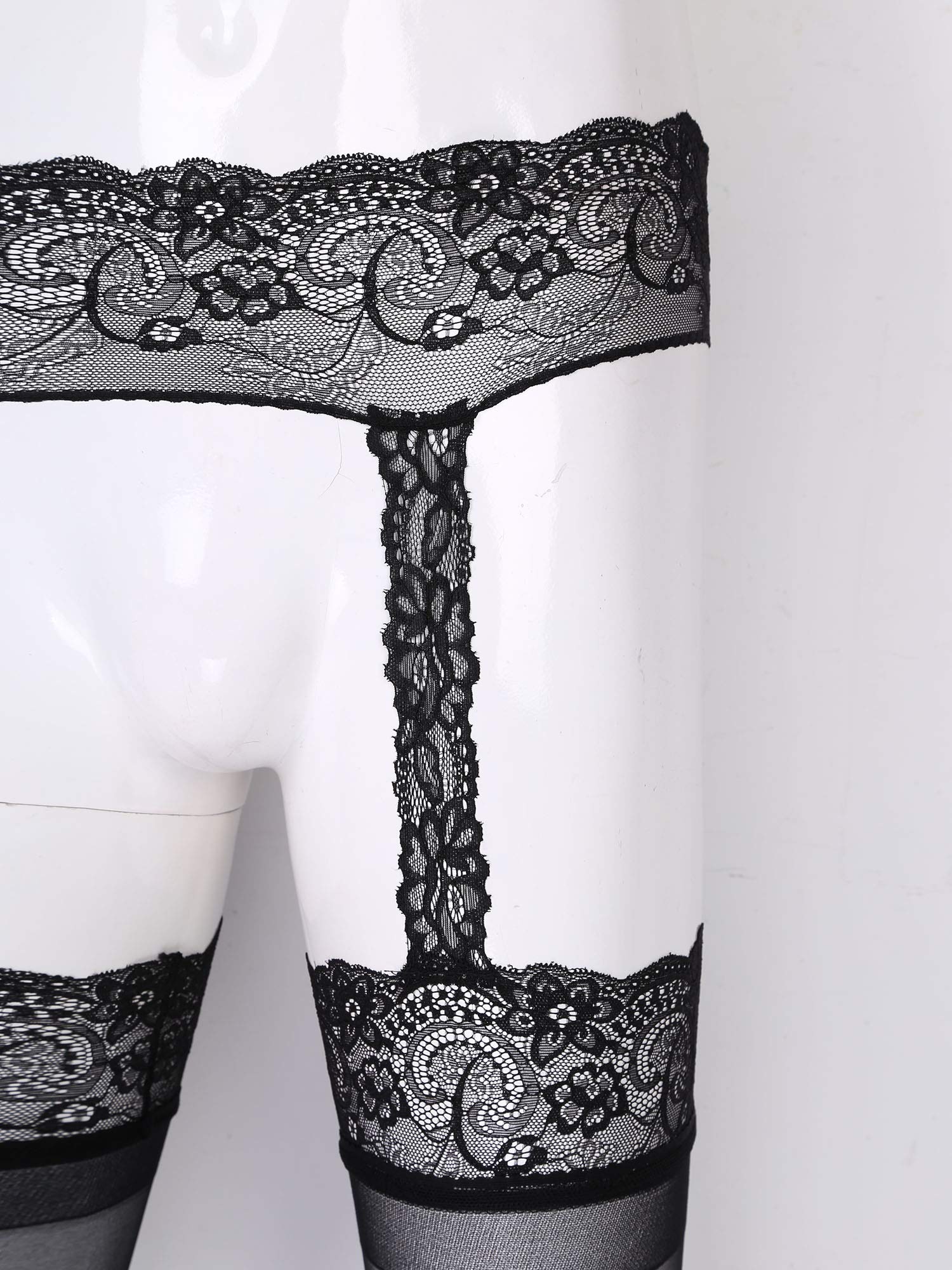 Sexy Fishnet Elastic High Waist Stockings for Women - Sheer Lingerie Garter Belt Suspender Pantyhose - Perfect for Valentine's Day, Bridal, Boudoir & Cosplay Outfits