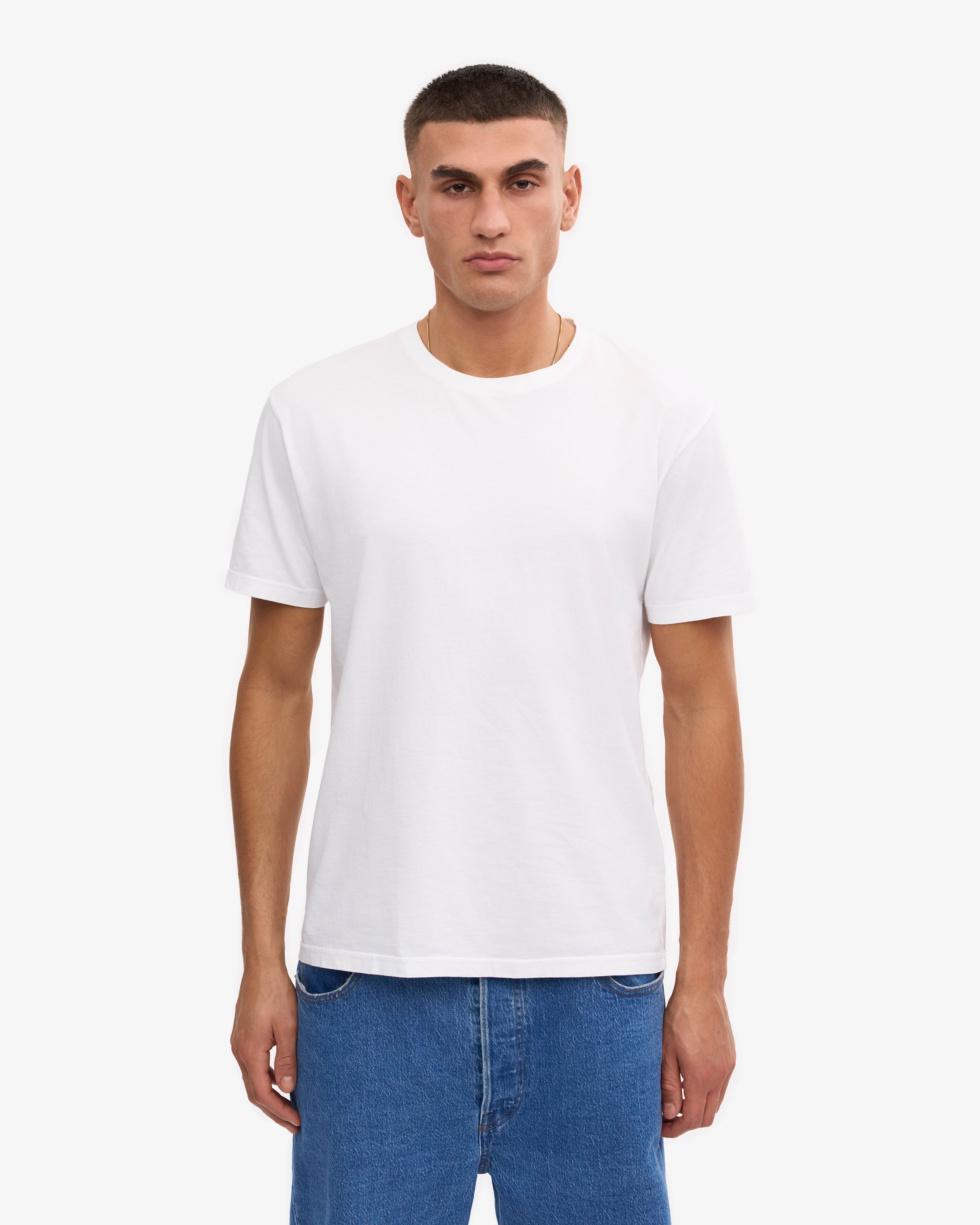 Classic Organic Cotton T-Shirt for Men & Women | Soft, Breathable & Eco-Friendly | Optical White | Perfect for Casual Wear, Gym & Everyday Outfits