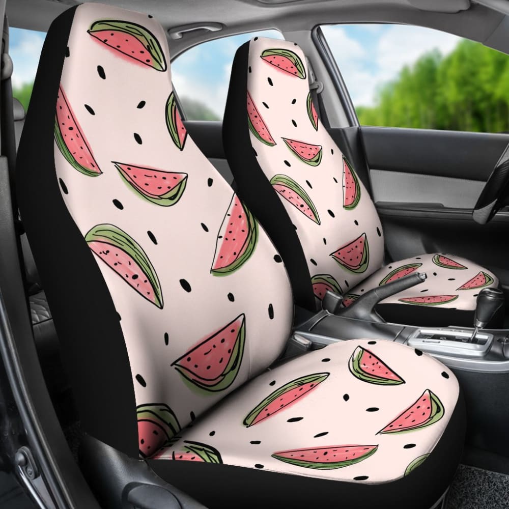 Beauty Art Watermelon Print Car Seat Covers - Summer Themed Car Accessories for Sedan, SUV, Truck | Perfect for Road Trips, Beach Outings & Picnics