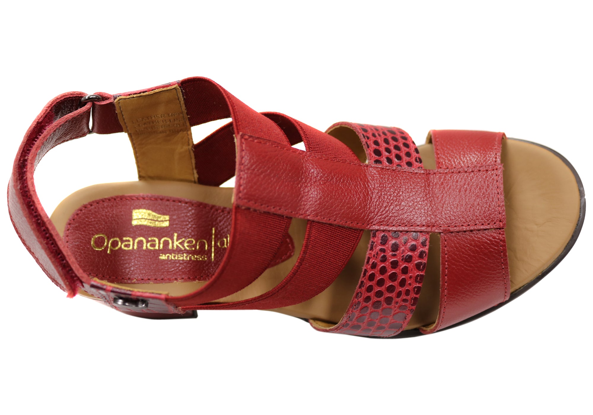 Opananken Chantel Women's Comfortable Leather Mid Heel Sandals - Stylish & Supportive for Work, Date Night & Summer Outfits