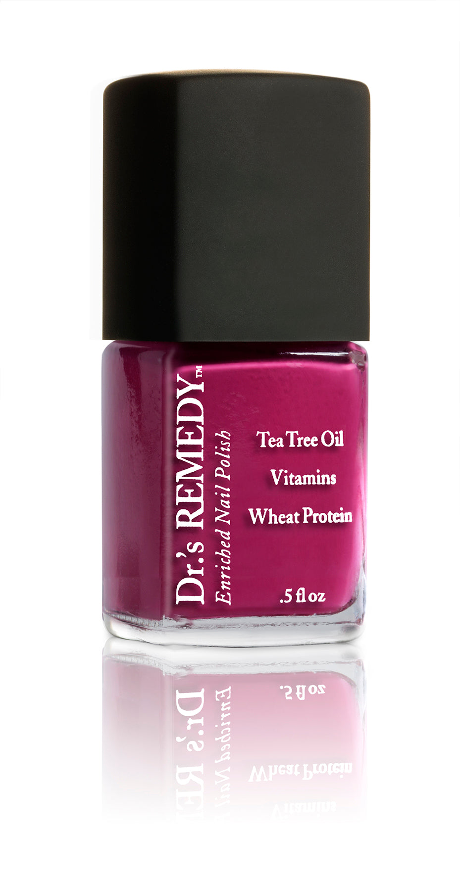 Dr.'s Remedy FOCUS Fuchsia Nail Polish - 0.5 fl oz Vegan & 17-Free Formula - Perfect for Salon-Quality Manicures & Pedicures at Home or Professional Use