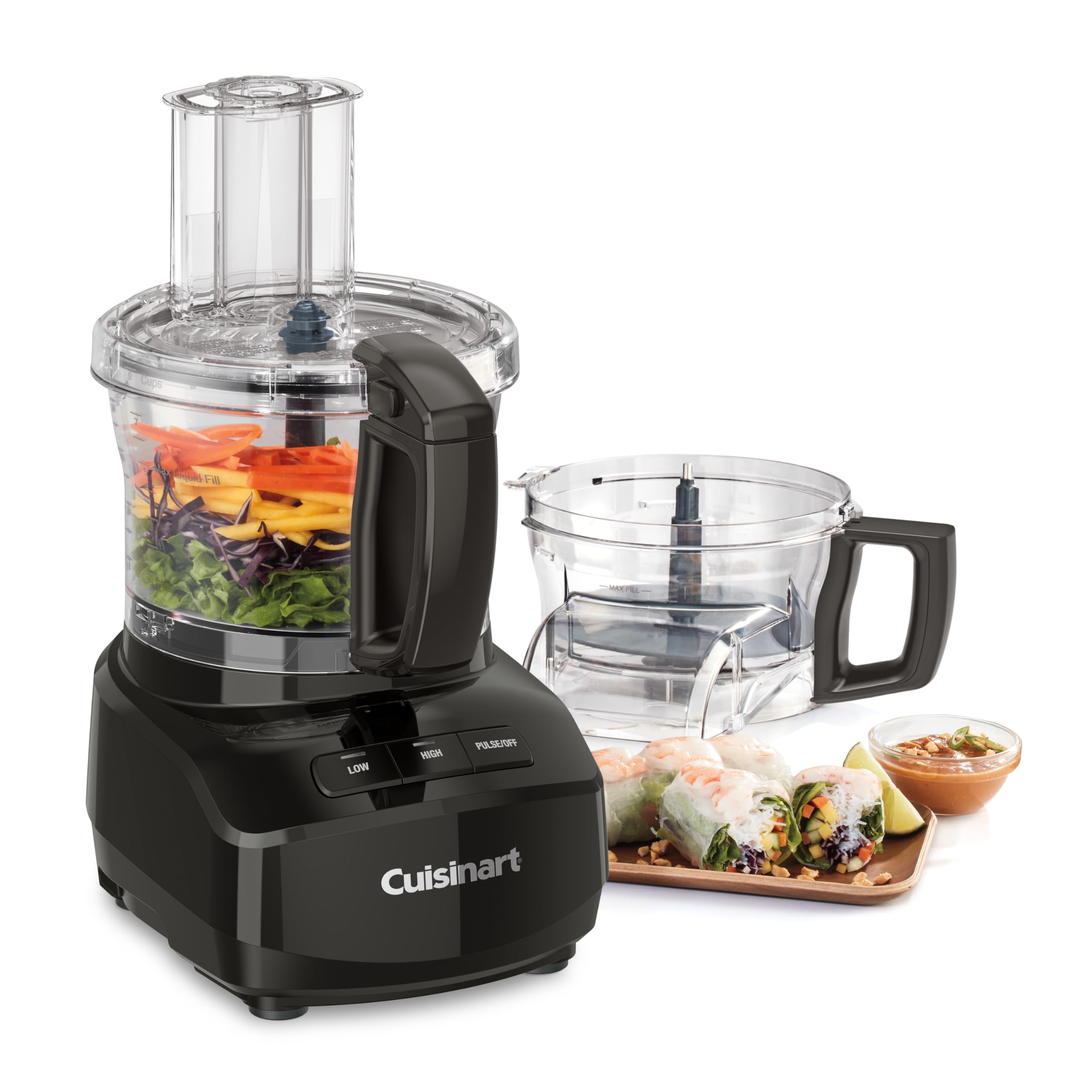 Cuisinart 9-Cup Food Processor with Reversible Shredding & Slicing Discs, Universal Blade & Continuous Feed - Perfect for Chopping, Slicing & Shredding Vegetables, Nuts & Cheese in Your Kitchen (Black)