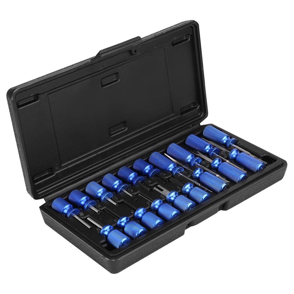 19-Piece Universal Car Electrical Terminal Removal Tool Kit - Professional Connector Release Set for Automotive Wiring Repair & Maintenance | Ideal for Mechanics, DIY Enthusiasts & Auto Electrical Work