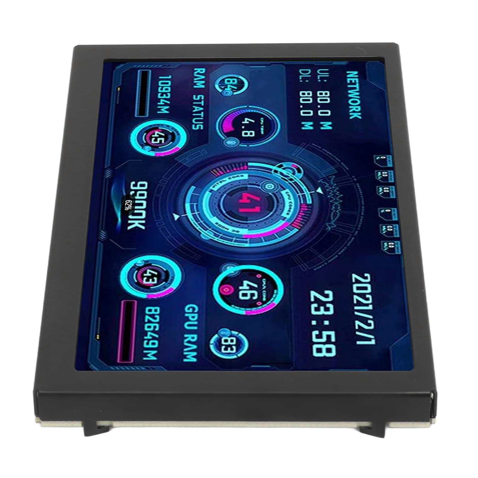 GOWENIC 5inch IPS Computer Temperature Monitor - Mini PC Hardware Status Display with Multi System Support | Perfect for Gaming Rigs, Home Office & Server Monitoring