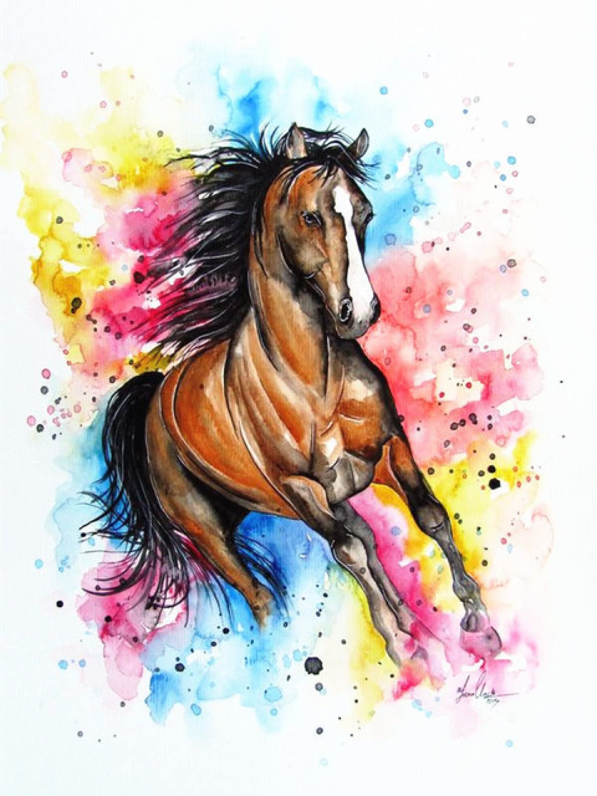 3000 Piece Jigsaw Puzzle - Colorful Horse Animal Puzzle for Adults & Kids, Fun Family Game, Stress Relief & Educational Toy | Perfect for Family Gatherings, Birthday Gifts & Relaxation Time