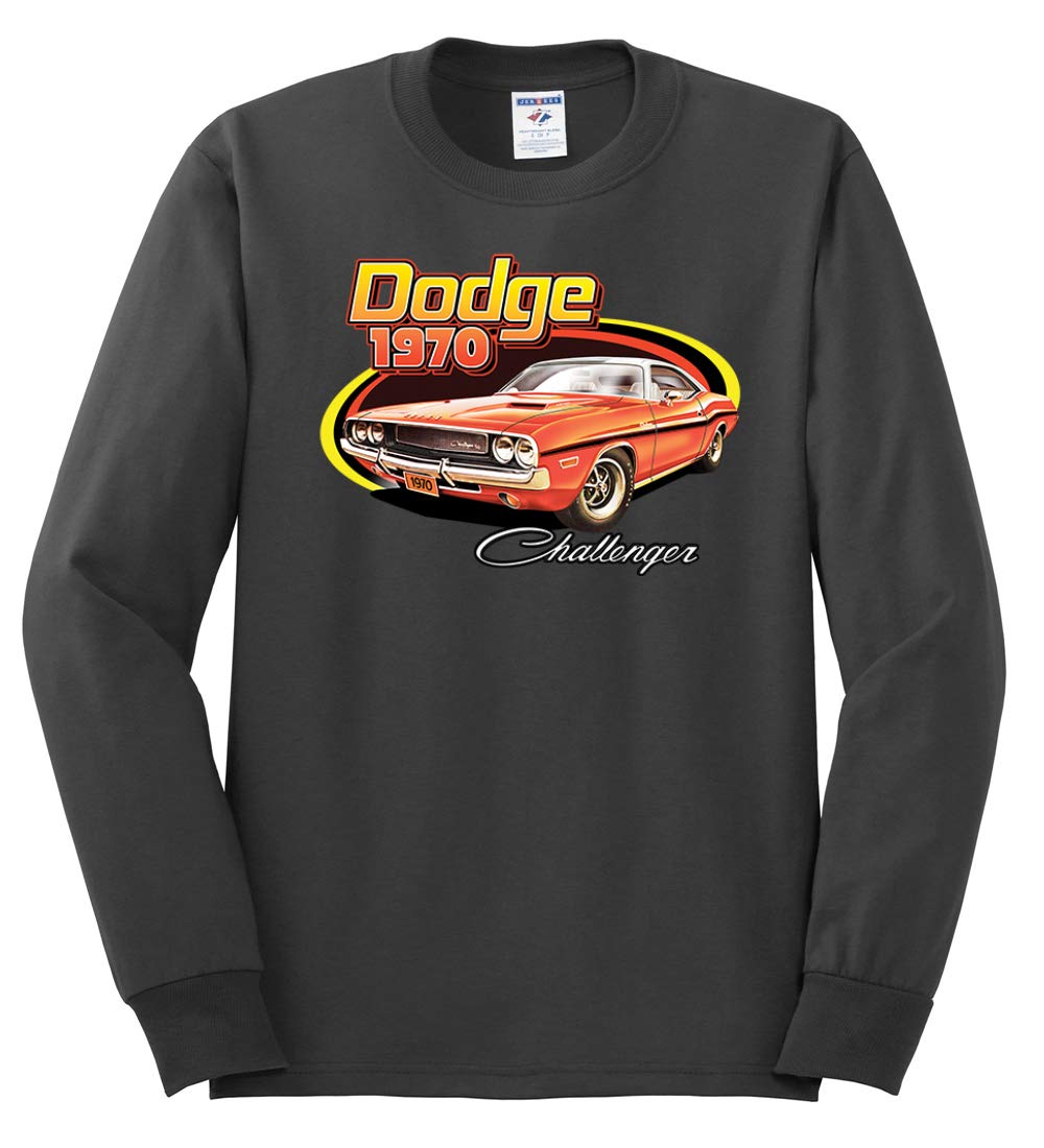 Vintage 1970 Dodge Charger Muscle Car Racing T-Shirt for Men - Long Sleeve Retro Automotive Tee - Perfect for Car Shows, Racing Events & Casual Wear