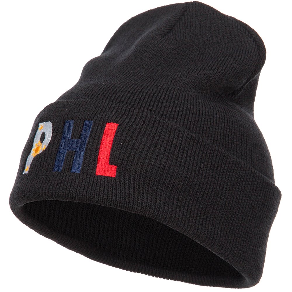 E4Hats Philippines Embroidered Long Beanie - Warm Winter Skull Cap for Men & Women - Perfect for Cold Weather, Outdoor Activities, and Fashion Accessories