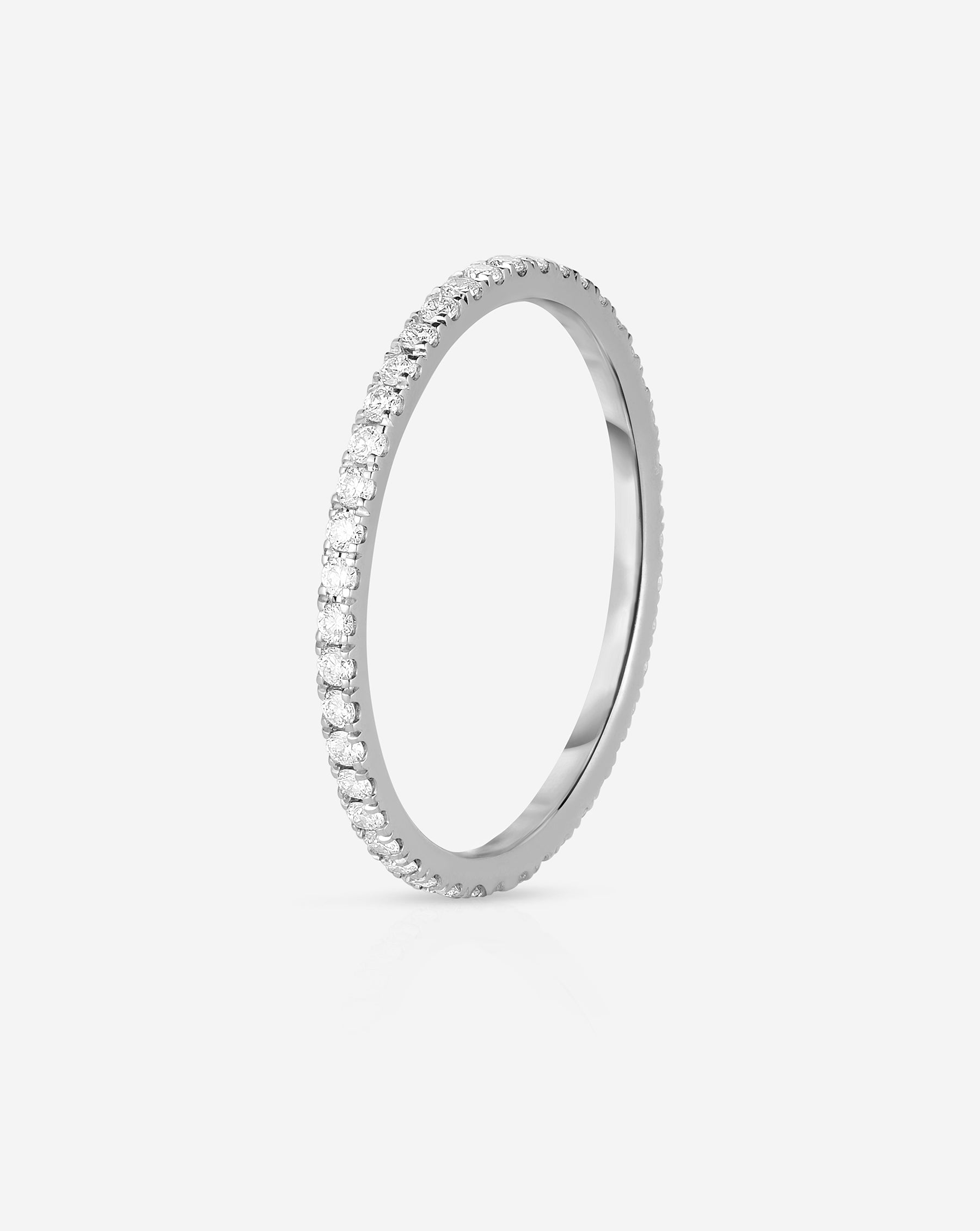 1.3mm Perfect Pavé Diamond Ring - Elegant & Durable Wedding Band for Women - Ideal for Engagement, Anniversary, and Special Occasions
