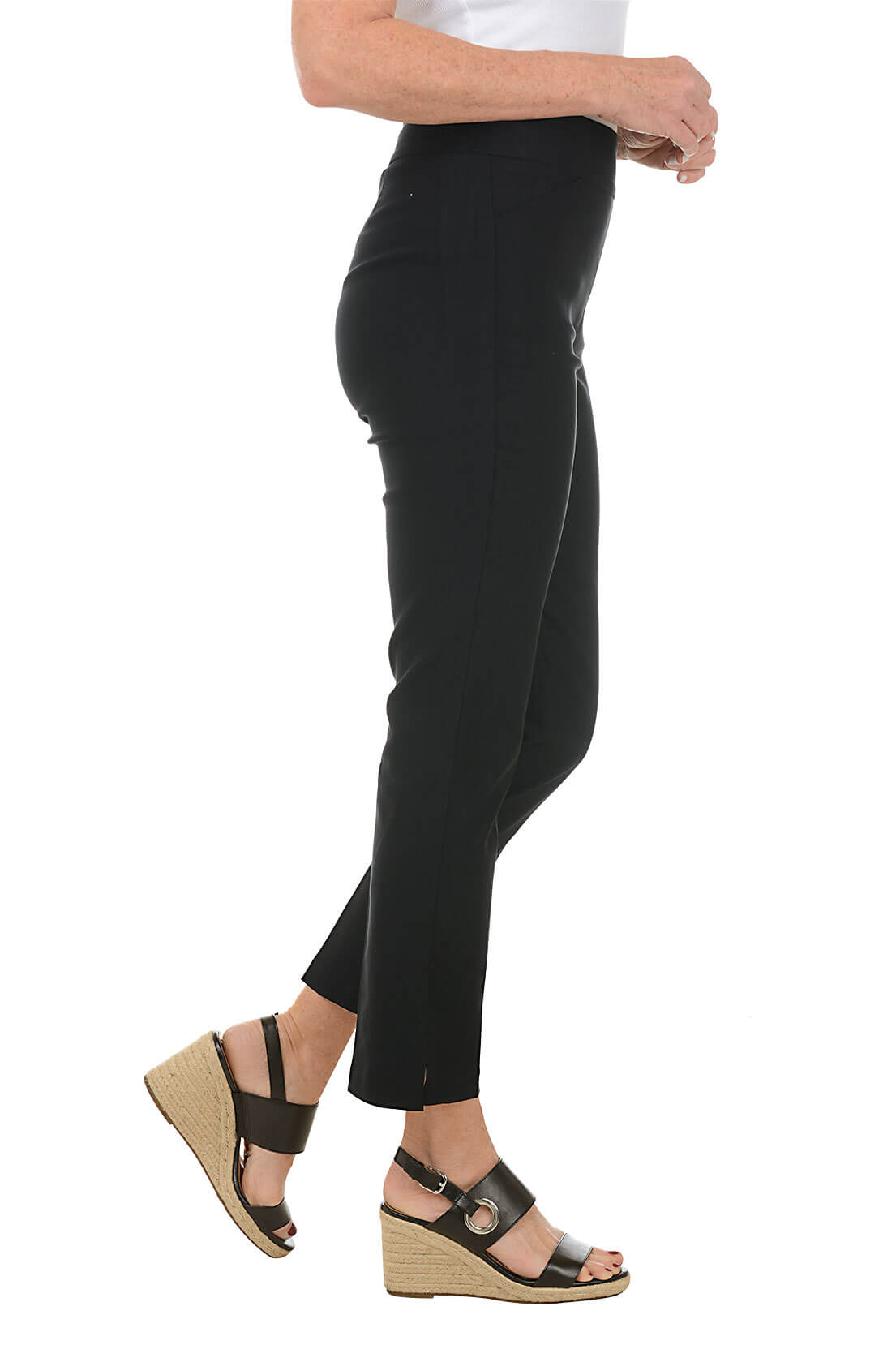 Pull On Flatten It Ankle Pants for Women - Comfortable Stretch Work Pants for Office & Travel