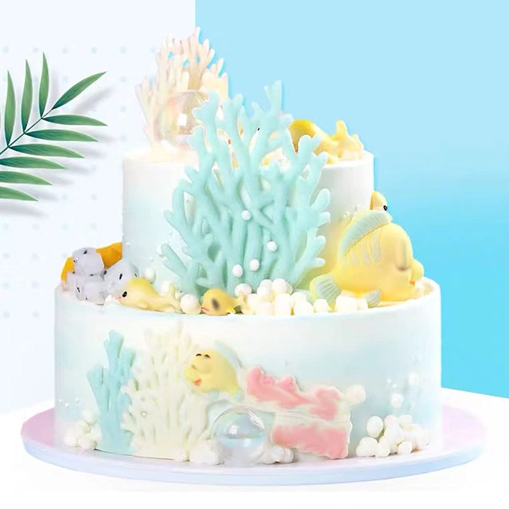 5-Piece Coral Seaweed Silicone Mold Set - Coral Shaped Fondant Molds for Chocolate, Candy, Cake Decorating, Resin Art, Polymer Clay & Jewelry Making - Perfect for DIY Crafts, Baking & Ocean-Themed Parties