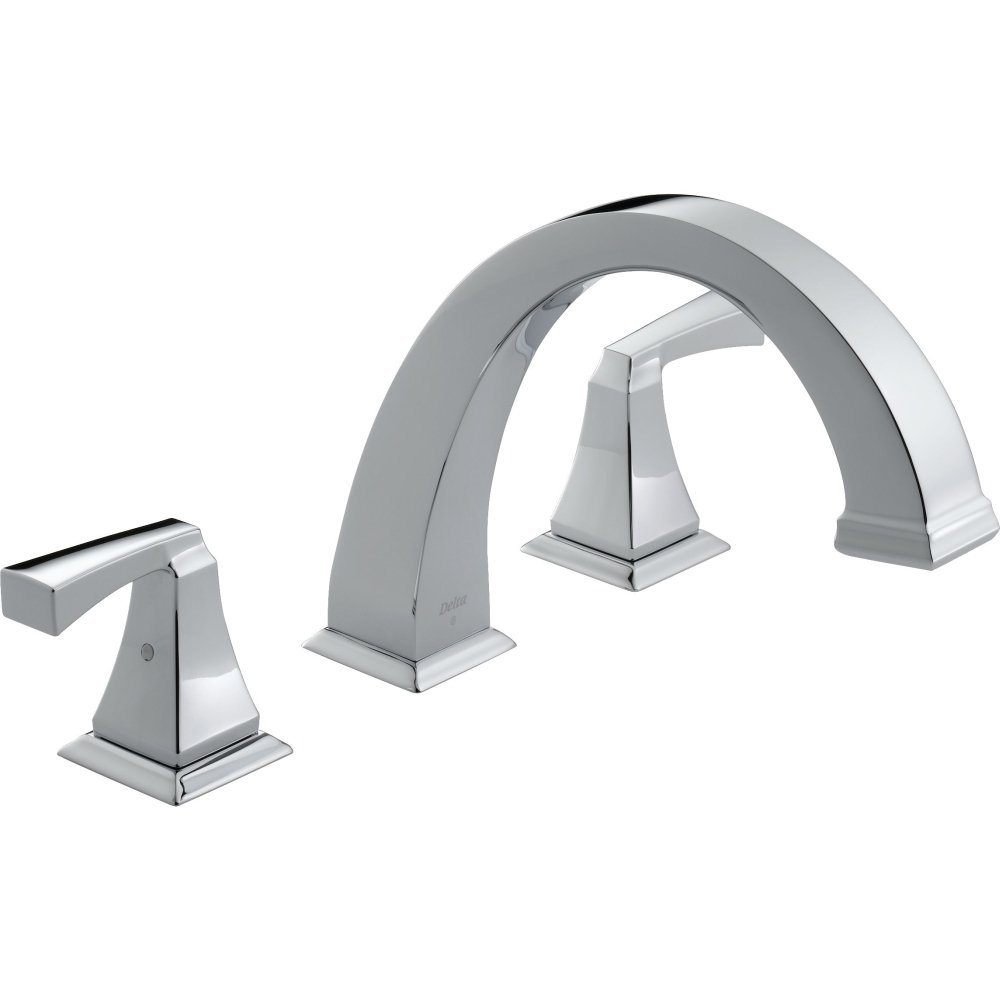 Delta Faucet Dryden Roman Tub Faucet T2751 - Chrome Bathtub Faucet Trim & Handles - Luxury Bathroom Accessories for Spa & Master Bathroom (Valve Sold Separately) - Perfect for Relaxing Soaks & Upscale Bathroom Renovations
