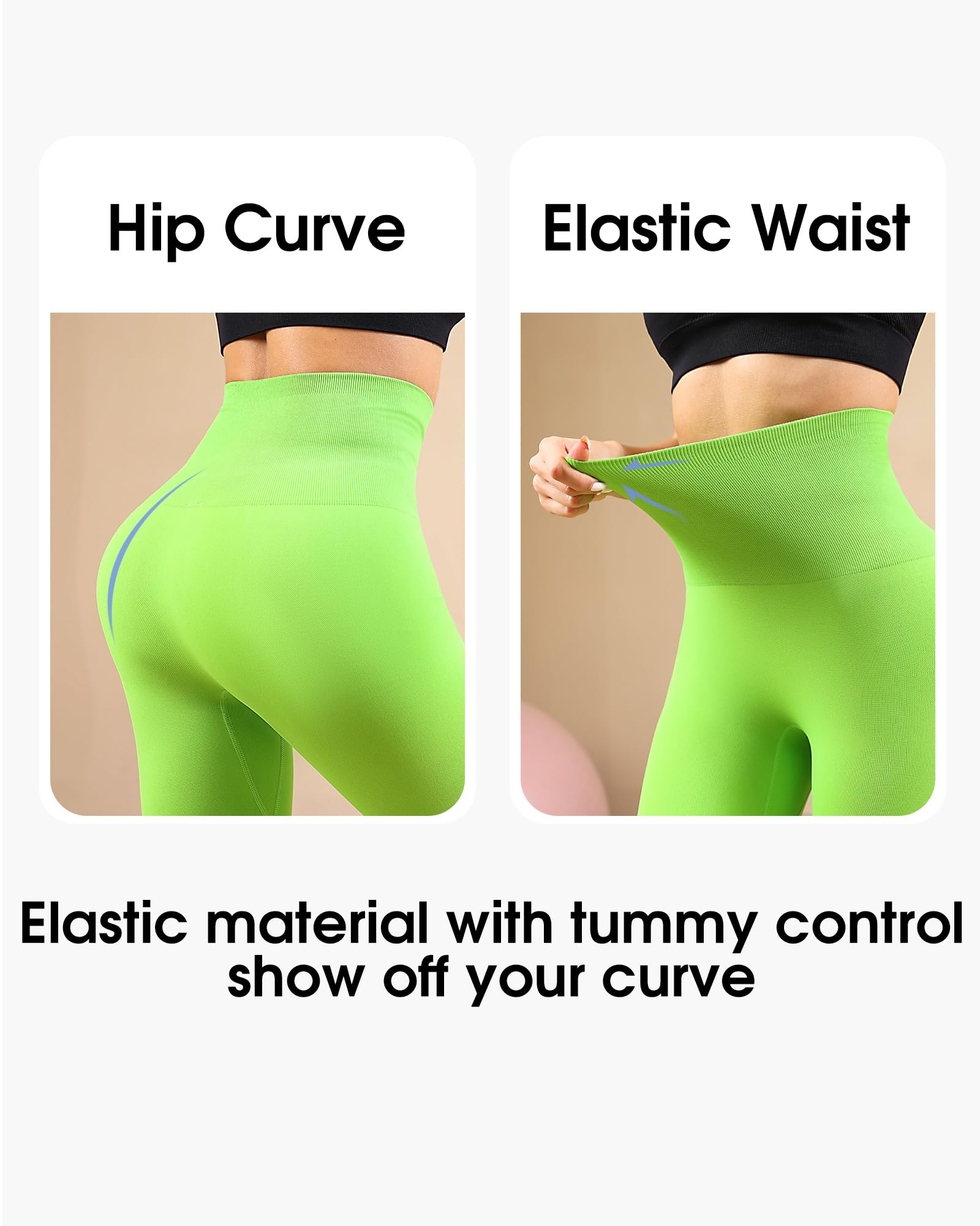 Homma Women's High Waist Scrunch Butt Lifting Yoga Pants - Tummy Control Workout Leggings for Gym, Running & Lounge Wear