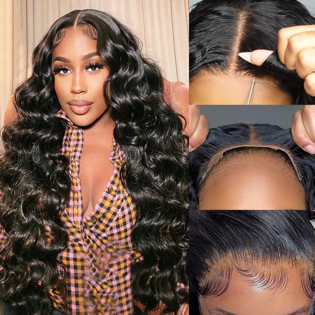 Foreverlove 5x5 HD Lace Closure Wigs - 100% Brazilian Human Hair, Pre Plucked, Body Wave, 200% Density, 26 Inch, Glueless & Ready to Wear - Perfect for Daily Wear, Special Occasions & Protective Styling