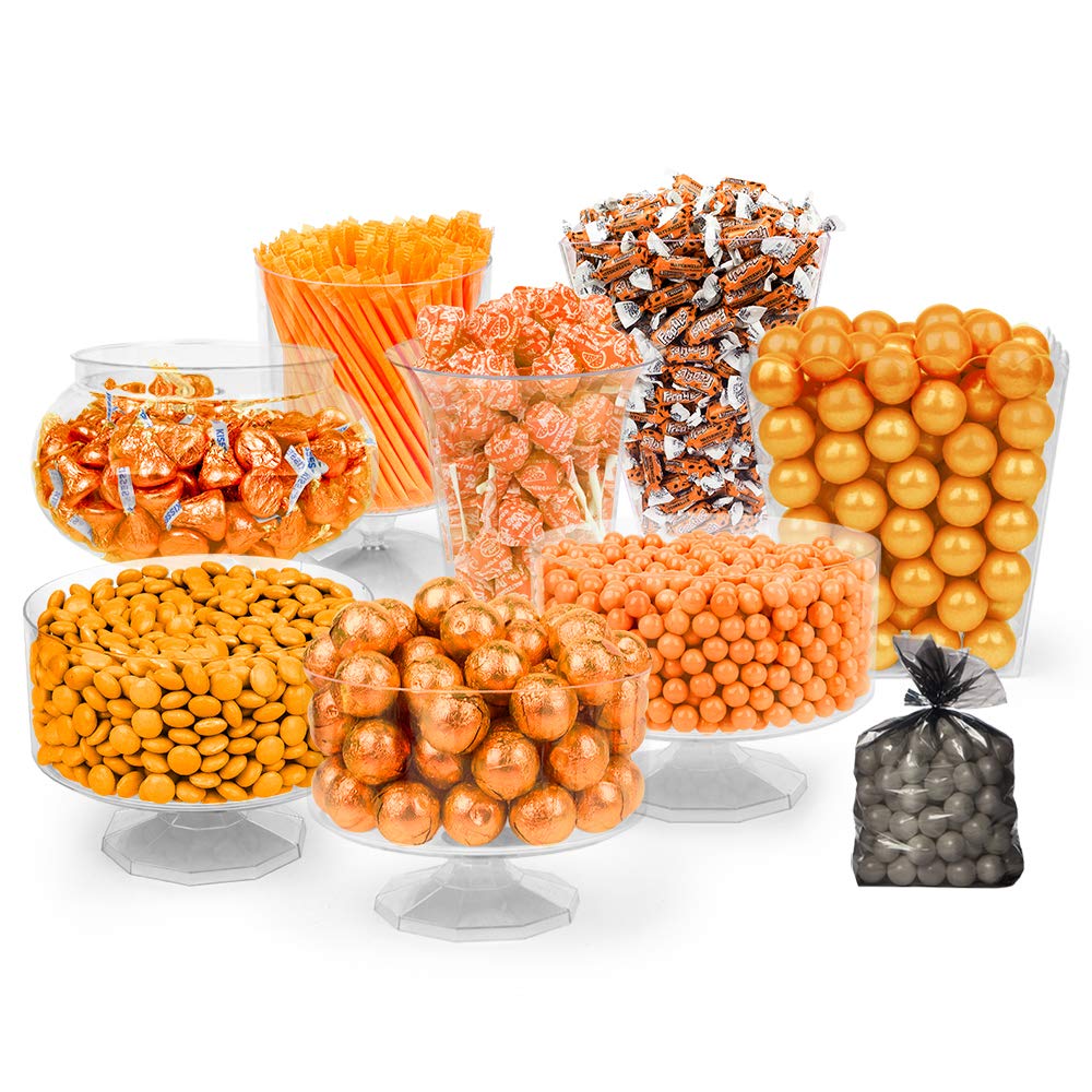 Orange Candy Buffet Supplies - Bulk 15 lbs Orange Candy for Party Decorations, Wedding, Baby Shower & Dessert Table Displays