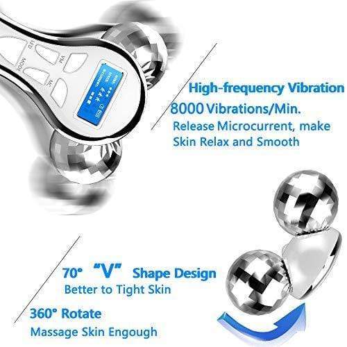 Microtone 4D Facial Massager for Anti-Aging & Skin Tightening - Rechargeable Electric Face Lifting Device for Wrinkle Reduction & Improved Circulation | Perfect for Home Spa & Skincare Routine