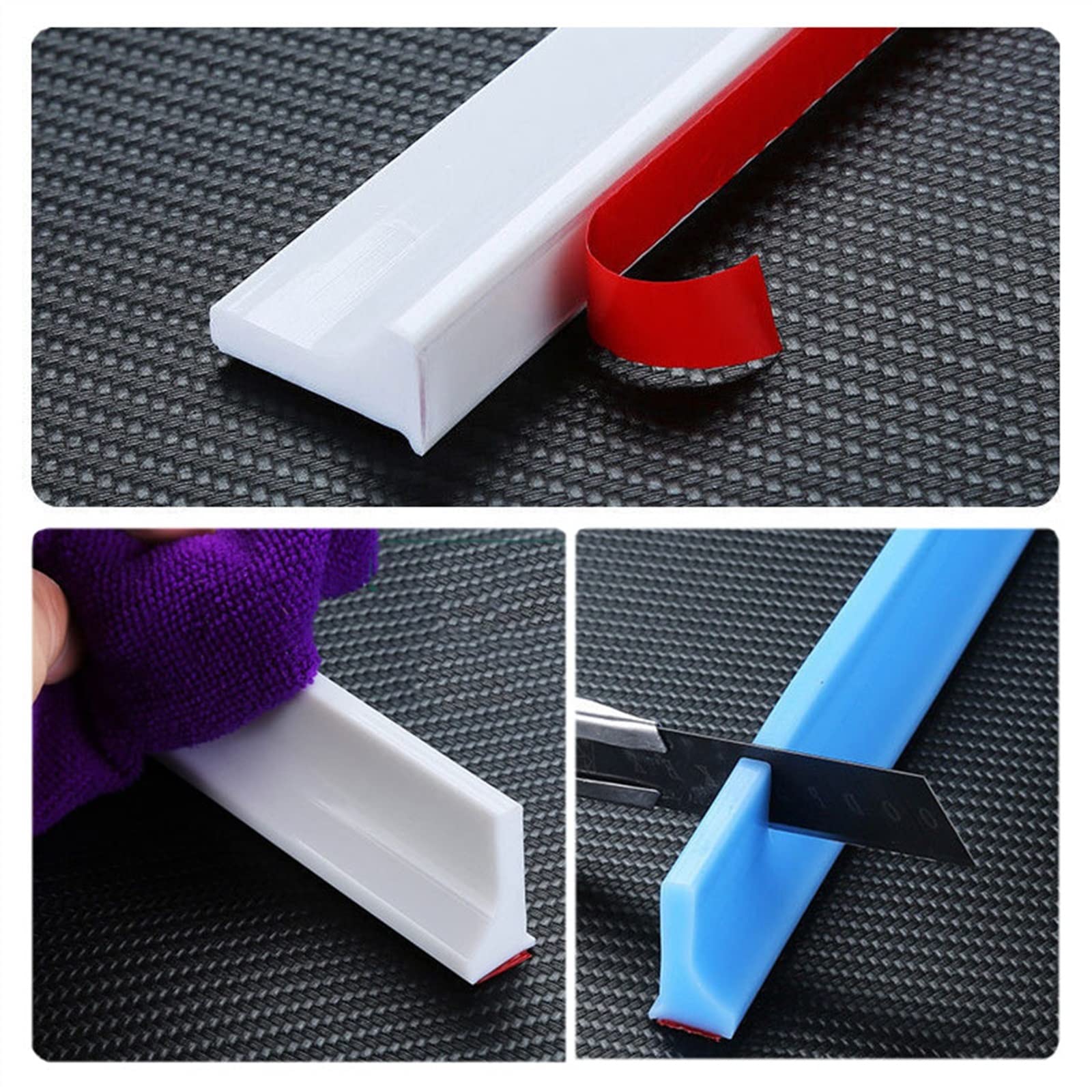 Waterproof Sink Barrier, Kitchen Splash Guard - Bathtub Edge & Shower Corner Water Dam Strip, Countertop Water Stopper for Bathroom - Ideal for Kitchen, Bathroom & Frameless Shower Threshold Protection