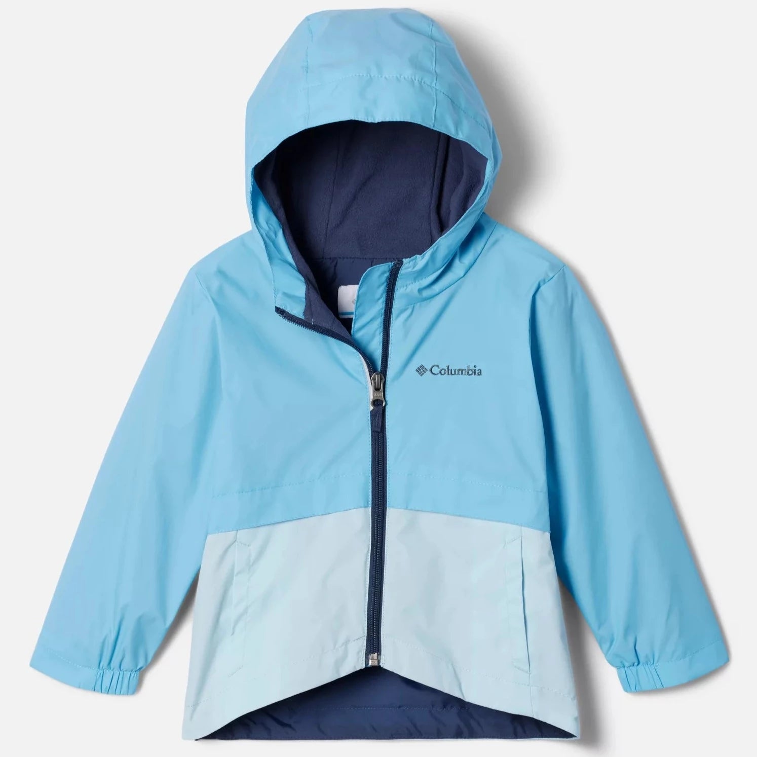 Columbia Vista Blue/Spring Blue Rain Zilla Toddler Jacket - Waterproof Windbreaker for Kids Outdoor Play & Rainy Day Adventures