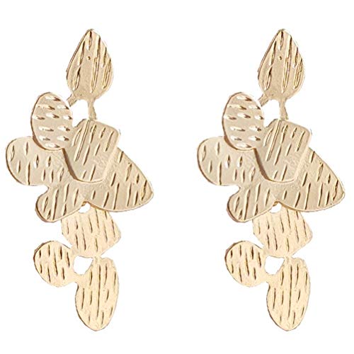 Miyabi Grace Women’s Clip On Earrings - Black White Cat Dangle Non-Pierced Earrings with Cherry Blossom Flower Leaf Design | Comfortable Invisible Ear Clips for Work, Party & Everyday Wear