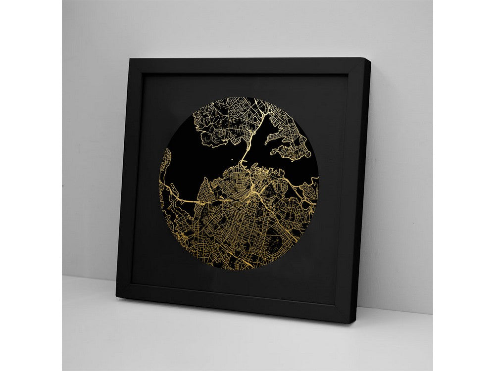 Auckland Foil Print Art - Premium Home & Office Wall Decor for Living Room, Bedroom, or Gift