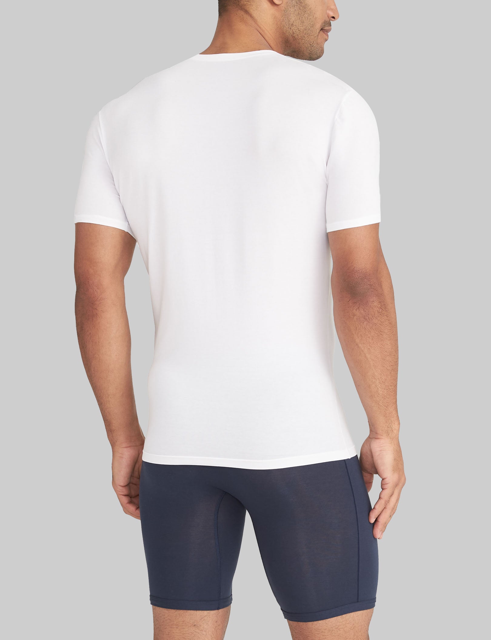 Cool Cotton Crew Neck Stay Tucked Undershirt for Men - Breathable Comfort Fit Undershirt for Work & Everyday Wear - Stay Cool & Tucked All Day