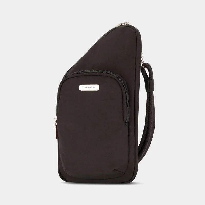 Travelon Anti-Theft Essentials Mini Asymmetric Crossbody Bag - Secure & Stylish Purse for Women - Perfect for Travel, Commuting & Everyday Use