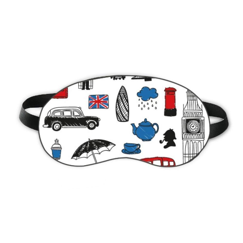 London Big Ben Themed Sleep Mask - Soft Night Blindfold for Travel, Nap & Relaxation - Perfect for Home, Office & Airplane Use