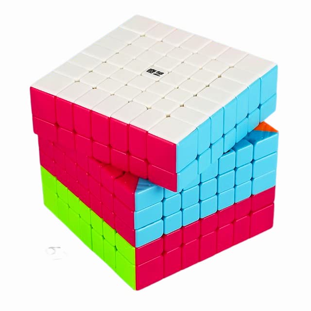 QY Toys 7x7 Speed Cube Puzzle - Professional Stickerless Magic Cube for Adults & Kids - Smooth Turning Brain Teaser Game for Speedcubing, STEM Learning & Stress Relief