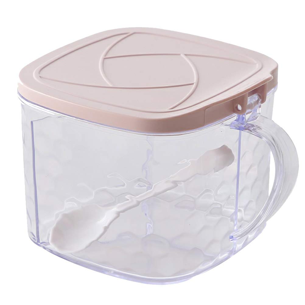DOITOOL 4-Compartment Plastic Spice Storage Box - Multifunctional Condiment Holder for Salt, Pepper & Seasonings - Kitchen Organizer (Random Color) | Perfect for Pantry, Countertop & Cooking Organization