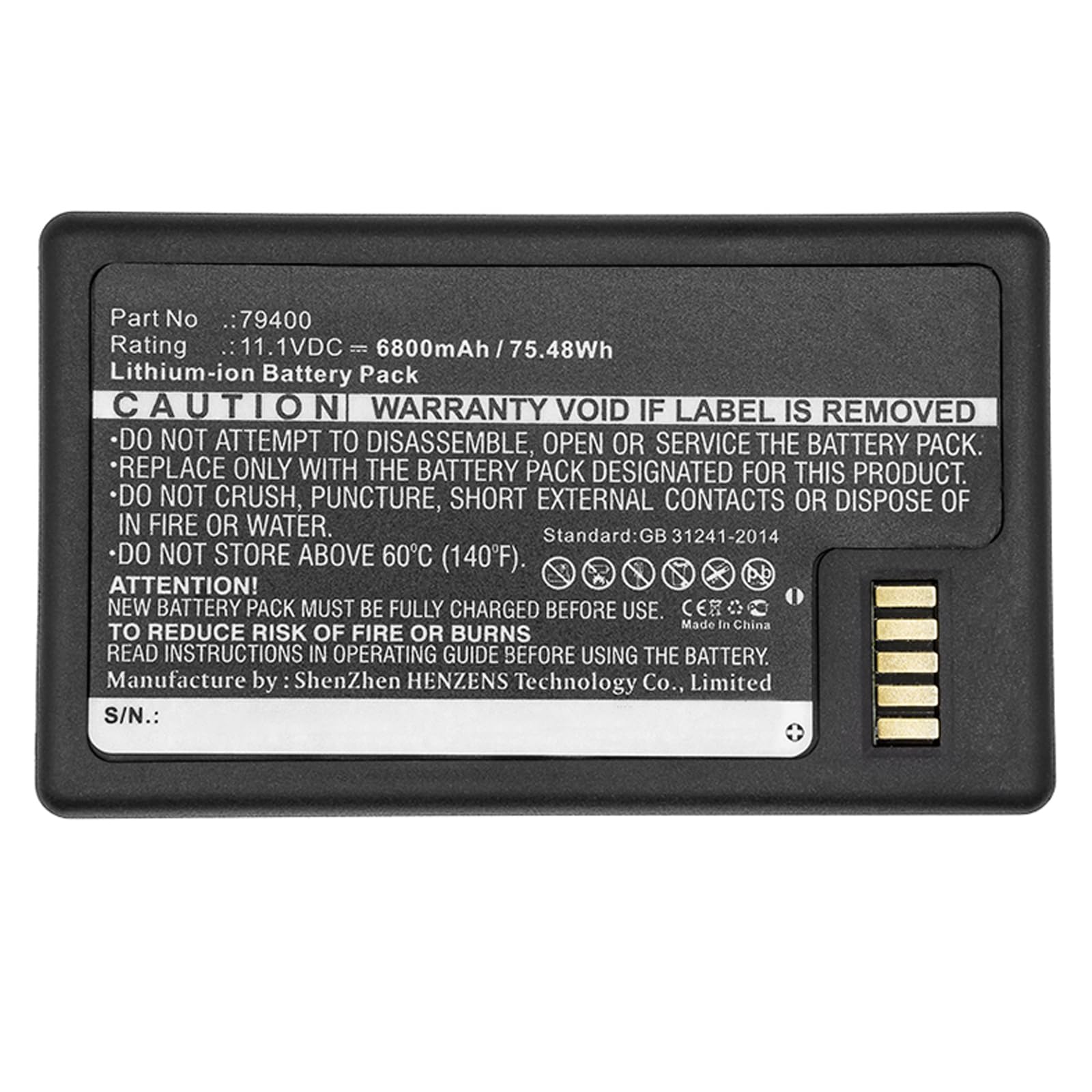 Synergy Digital Equipment Battery - Li-ion 11.1V 6800mAh Replacement for Trimble 79400 | Durable Power Solution for Surveying & Construction Equipment