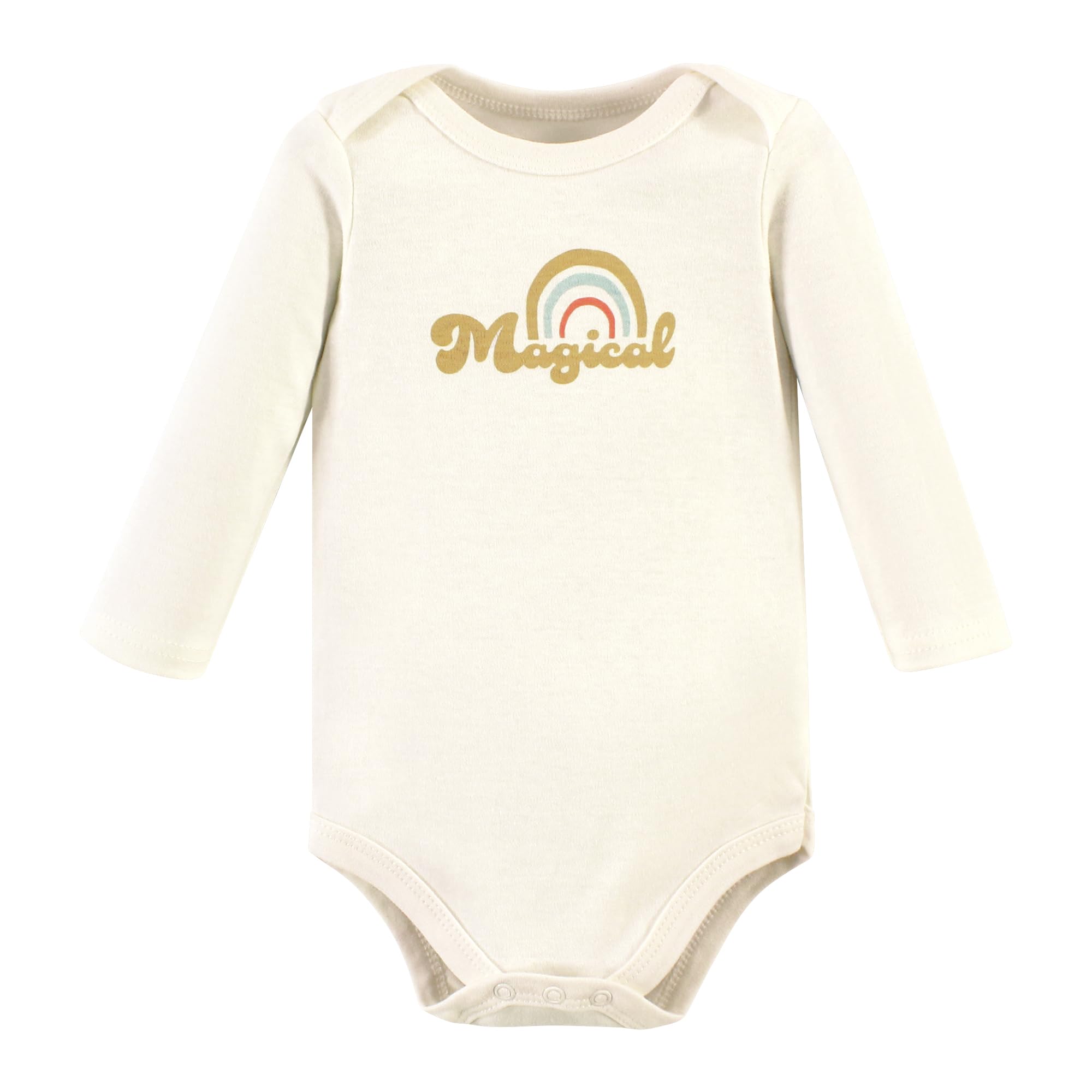 Hudson Baby Unisex Cotton Long-Sleeve Bodysuits - Magical Rainbow 5-Pack (0-3 Months) | Soft & Comfortable Infant Onesies for Newborns, Baby Shower Gifts & Everyday Wear