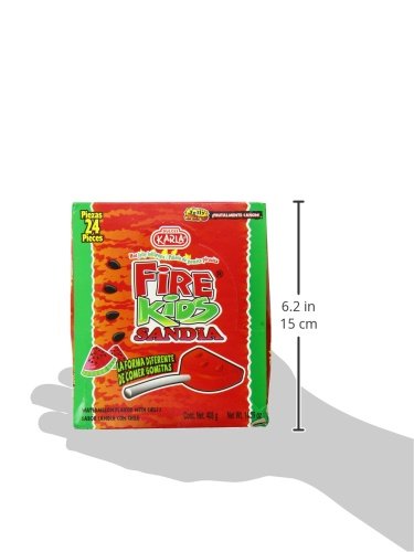 Karla Fire Sandia Gummy Candy - 0.59oz (Pack of 24) | Spicy Watermelon Flavored Chewy Candy | Perfect for Parties, Snacking & Gifts