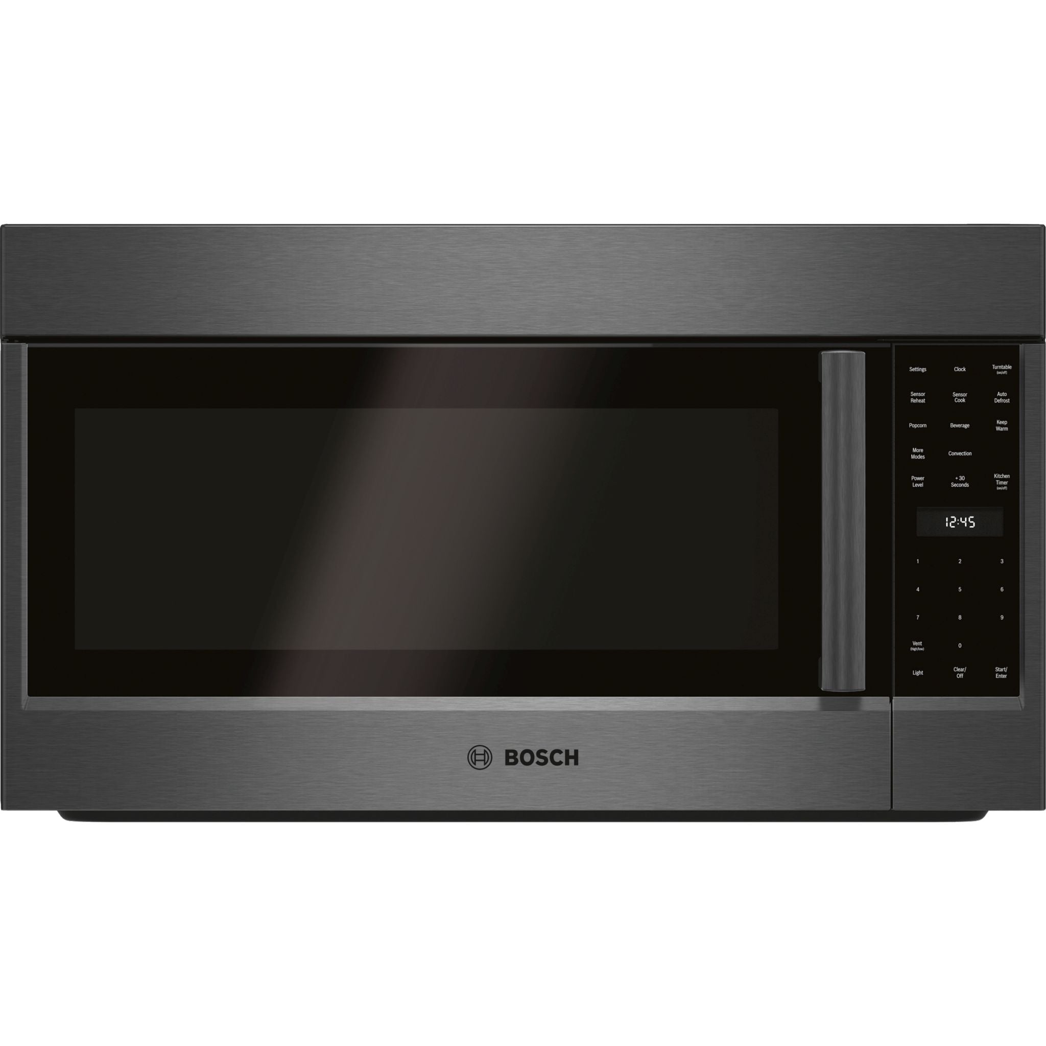 Bosch HMV8044C Over the Range Microwave Oven - Black Stainless Steel, 1.6 cu.ft Capacity with Sensor Cooking - Perfect for Kitchen Remodeling & Small Space Cooking