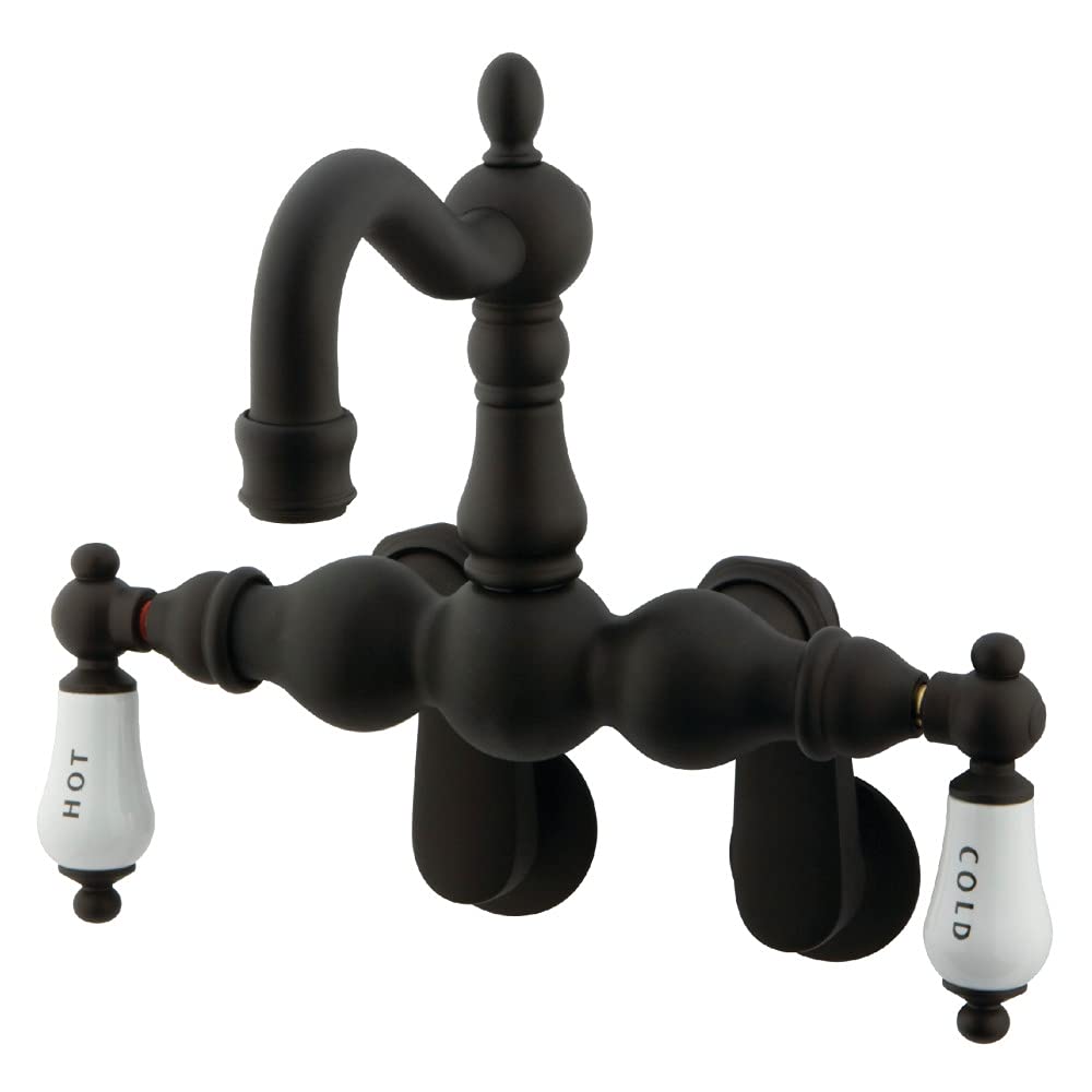 Kingston Brass CC1085T5 Adjustable Vintage Clawfoot Bathtub Faucet - 3-3/8 to 9 Inch Spread, Oil Rubbed Bronze Finish - Perfect for Antique Bathroom Renovations & Victorian Style Decor