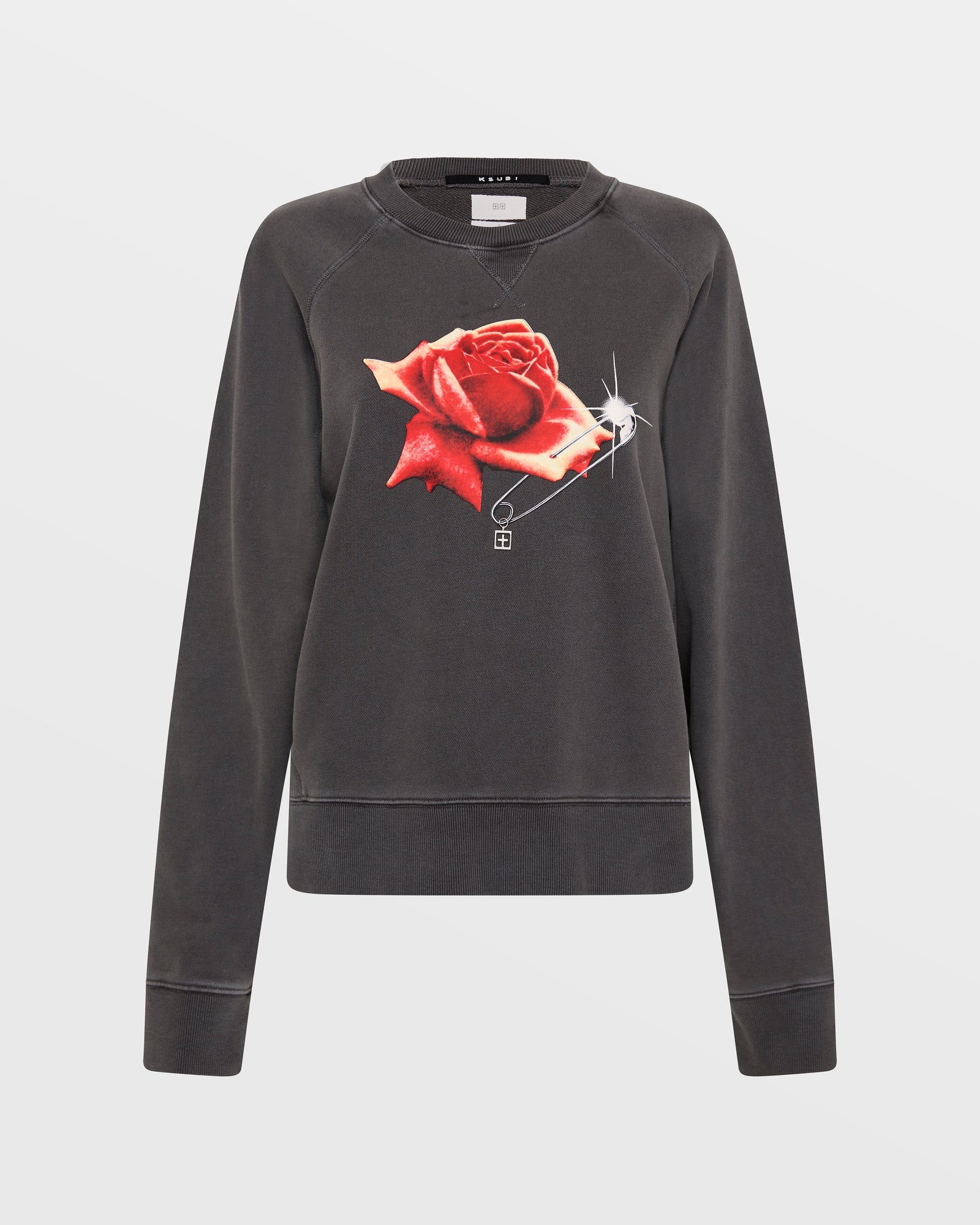 Premium Raglan Crew Neck Sweatshirt in Charcoal - Soft & Comfortable for Casual Wear, Gym, and Everyday Use