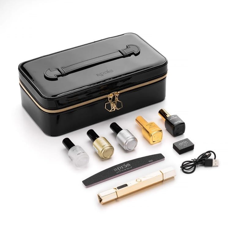 Apres Gel-X Nail Professional Starter Kit - 14 Sizes 00-9 with Half Sizes - Soft Gel Nail Tips Extension Kit (2025 Edition, Natural Coffin Long) | Perfect for Salon Professionals & DIY Nail Art at Home