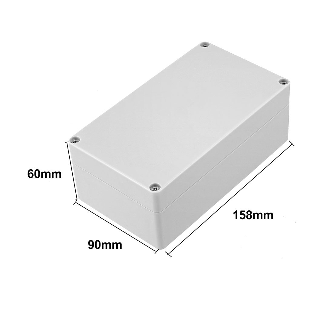 Waterproof ABS Plastic Junction Box Enclosure - 158x90x60mm IP66 Rated DIY Electronics Project Case - Ideal for Outdoor Wiring, Solar Panel Connections & Home Automation Systems
