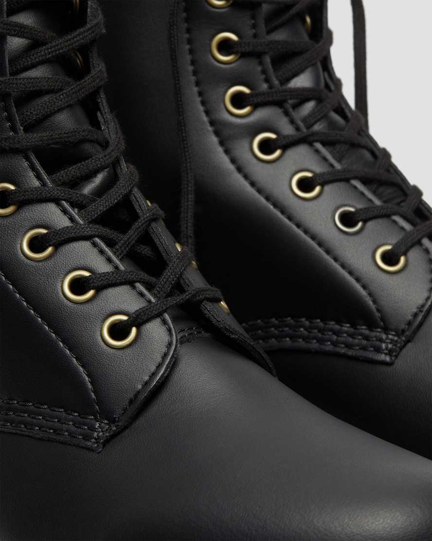 Dr. Martens Vegan 1460 Black Leather Boots - Stylish & Comfortable Vegan Boots for Women & Men | Perfect for Casual Wear, Work & Outdoor Activities