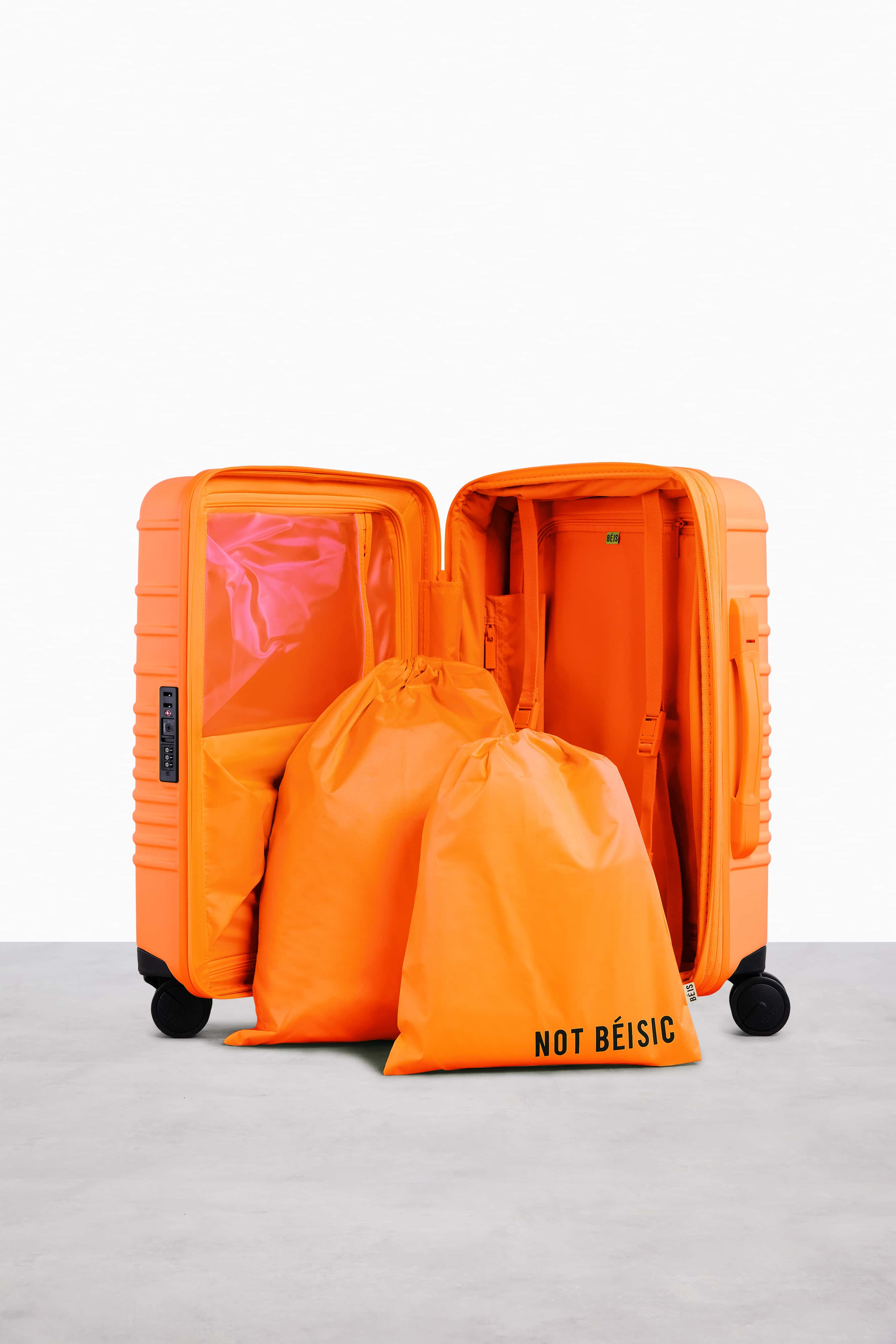 Premium Creamsicle Carry-On Roller Luggage - Lightweight & Durable for Air Travel, Business Trips & Weekend Getaways
