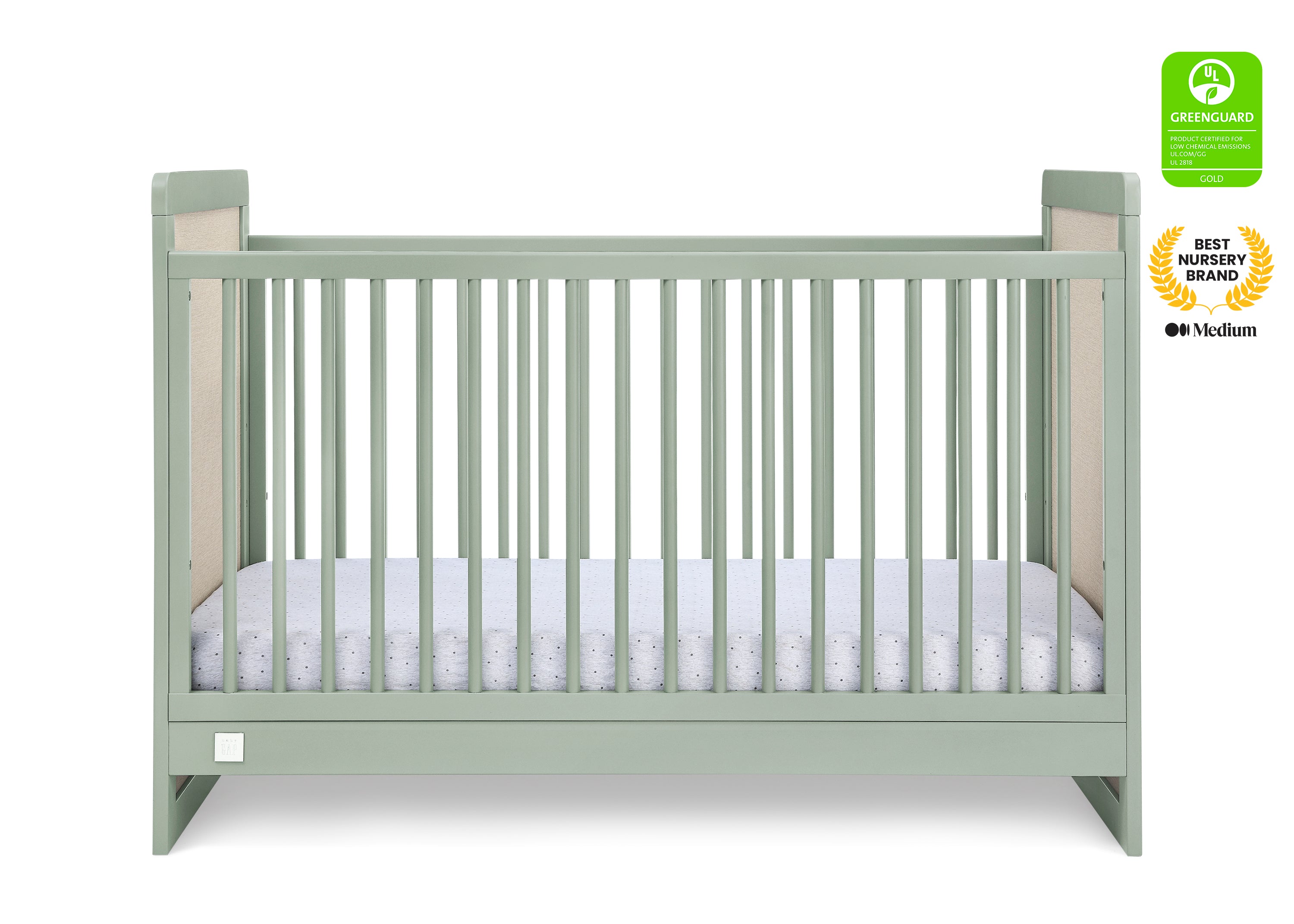 BabyGap Liam 4-in-1 Convertible Crib - Nursery Essential for Newborn to Toddler - Perfect for Bedrooms, Daycares & Guest Rooms