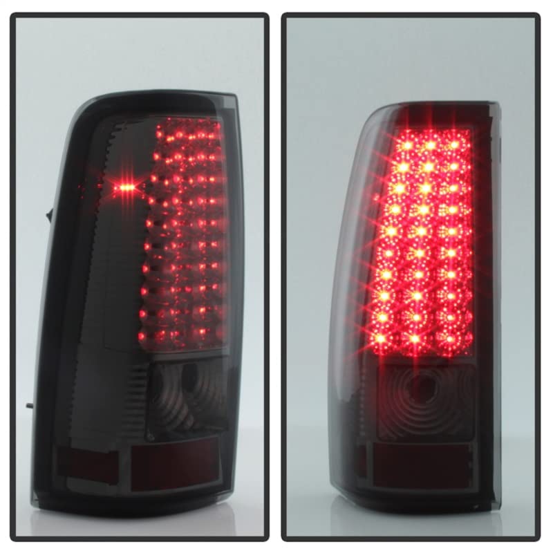 Spyder LED Euro Altezza Tail Lights for 99-02 Chevrolet Silverado 1500 - Smoked Lens Red/Black - Direct Fit Replacement - Enhances Night Visibility & Style for Trucks & SUVs