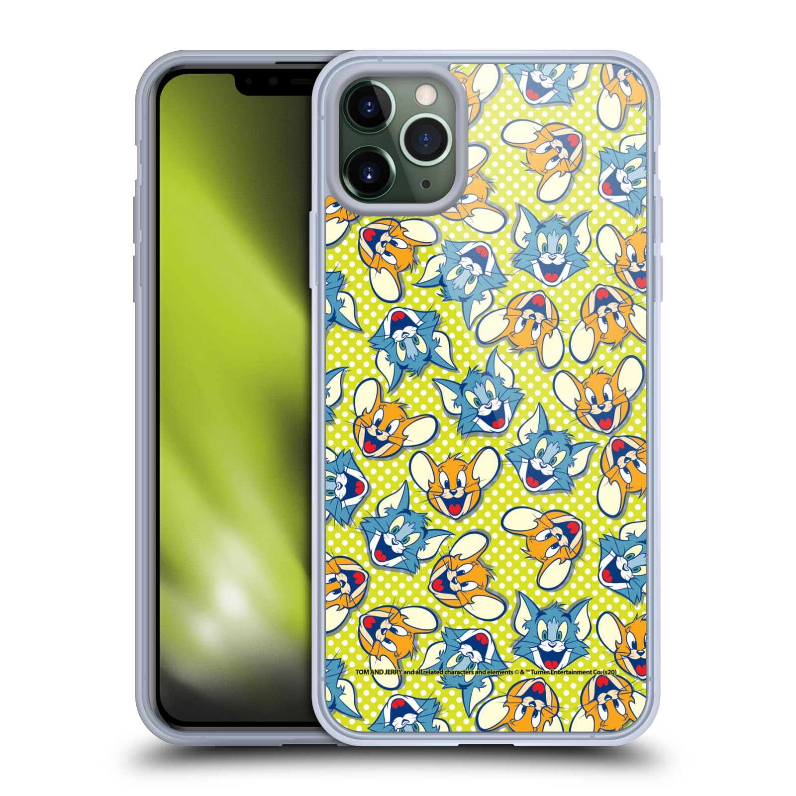 Officially Licensed Tom and Jerry Soft Gel Phone Case for iPhone 11 Pro Max - Cute Cartoon Wallpaper Design, Shockproof Protective Cover for Daily Use, Work, School and Travel
