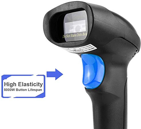 Wireless Barcode Scanner Button - 1D/2D QR Code Reader for Retail, Warehouse & Inventory Management | USB Plug & Play | Compatible with POS Systems, Shopify, Amazon FBA | Perfect for Small Businesses & Home Offices