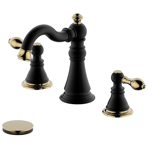 Matte Black with Polished Brass Trim