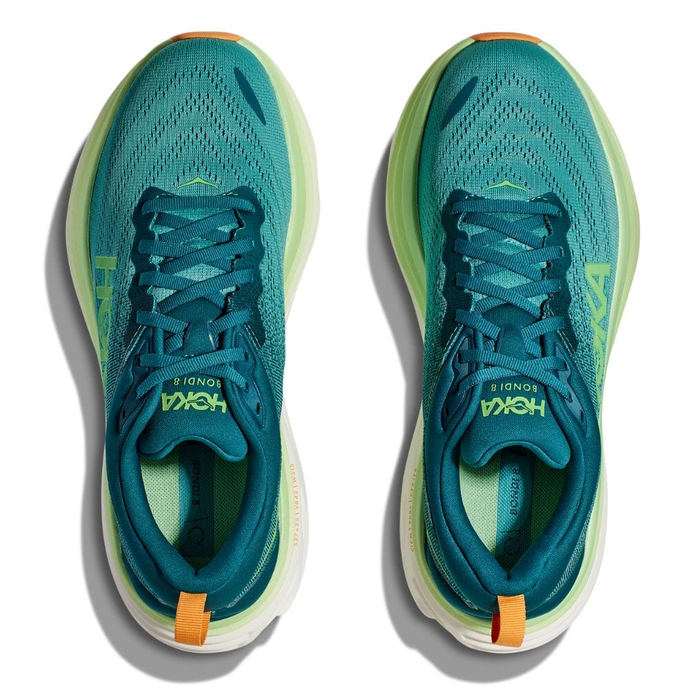Hoka Men's Bondi 8 Running Shoes - Lightweight Cushioned Sneakers for Marathon, Jogging & Walking - Breathable Mesh Upper with Maximum Support & Comfort