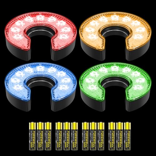 Battery Powered- RGB- C Shape- 4Pack