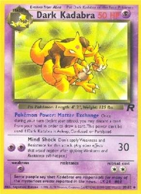 Dark Kadabra - Team Rocket - Pokemon Trading Card Game #39 - Rare Collectible Card for Battles & Trading - Perfect for Fans & Collectors