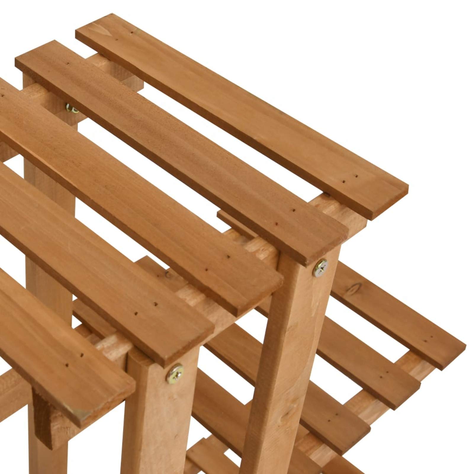 Tidyard 9-Tier Wooden Plant Stand - Firwood Flower Display Rack & Pot Holder for Indoor/Outdoor Use - Perfect for Living Room, Balcony, Garden, Patio - 32.7
