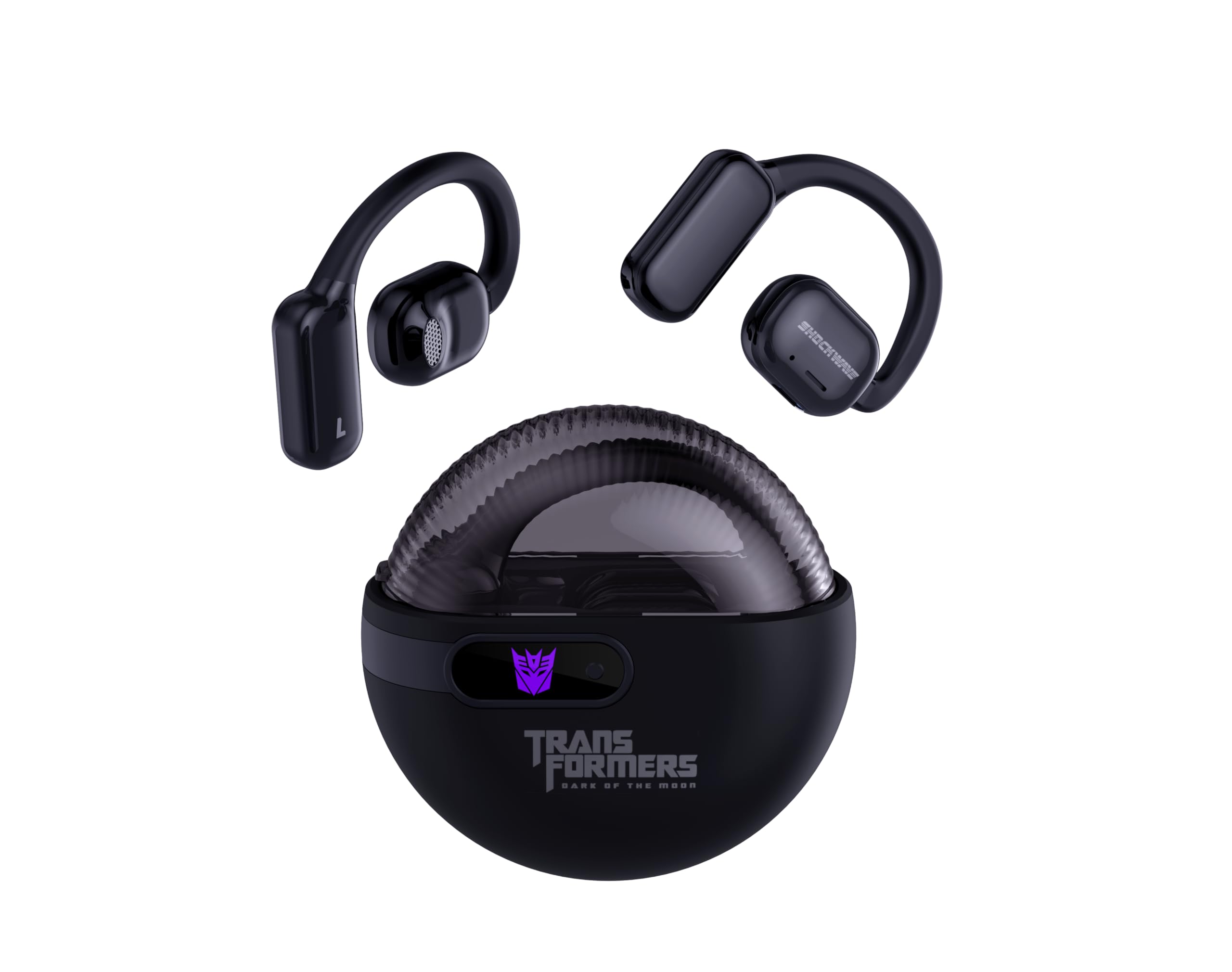 Open Ear Wireless Bluetooth 5.4 Headphones - 30H Playtime, Noise Canceling Earbuds with Mic, Earhook Design for Sports - IPX5 Waterproof, Compatible with Android/iOS (Black) - Perfect for Running, Gym Workouts & Outdoor Activities