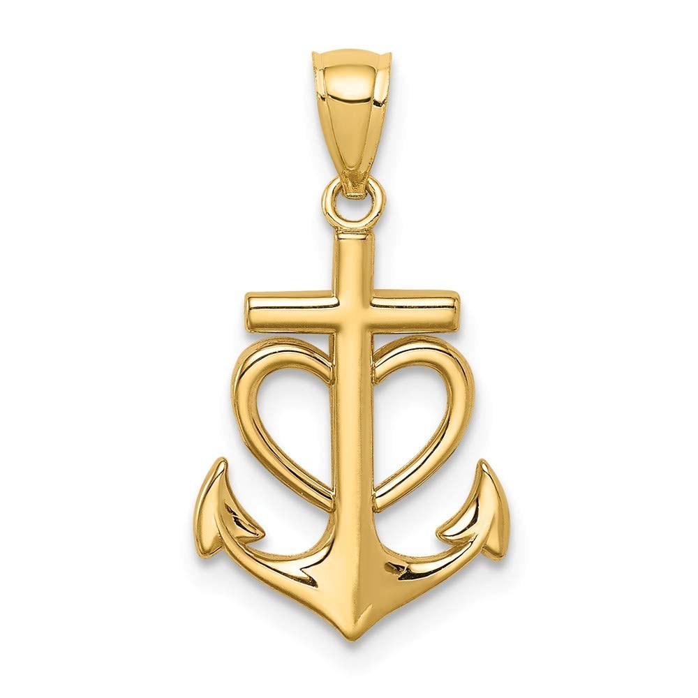 14K Gold Nautical Anchor with Heart Pendant Necklace for Women - Elegant Jewelry Gift for Her, Perfect for Anniversary, Valentine's Day & Beach Vacation Accessories